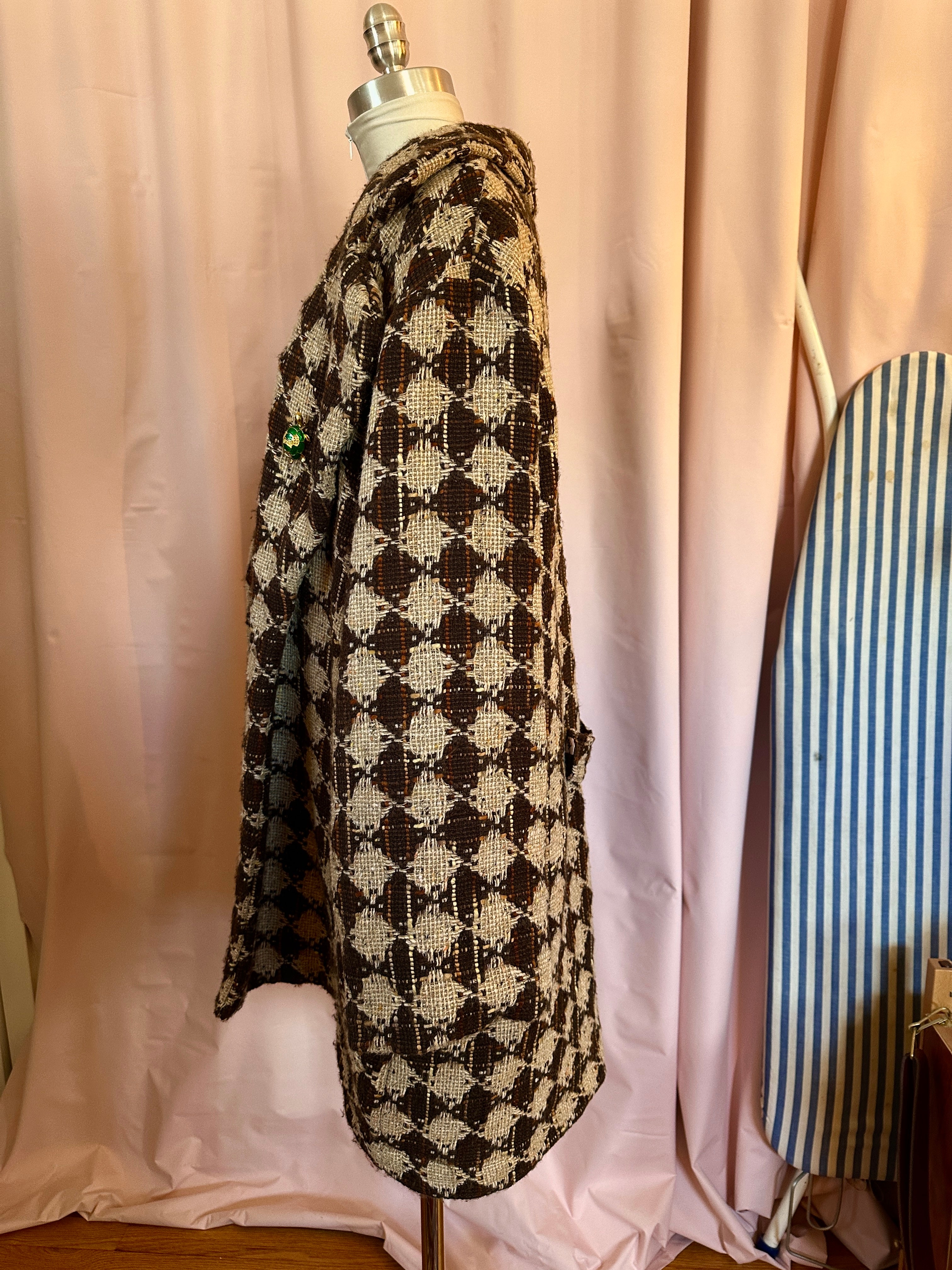 Neutral Brown Oversize Coat